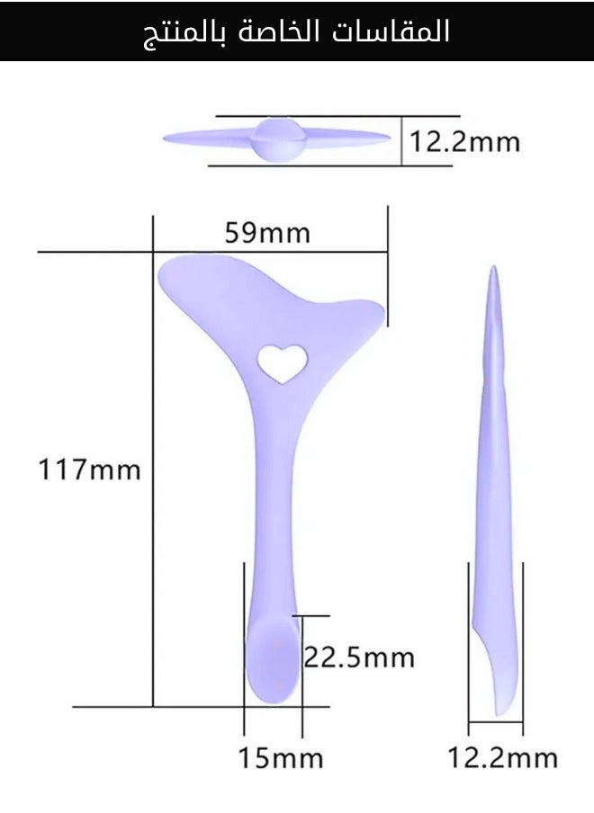 TRENZ - A silicone makeup tool (stencil) with a unique design that helps you draw and define eyeliner and mascara purple color - Image 1