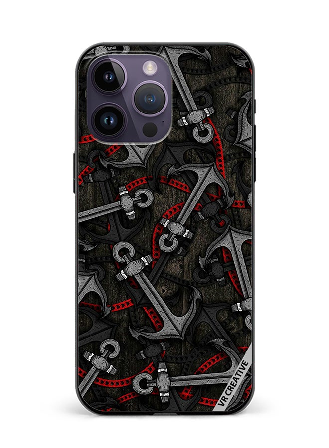 VR CREATIVE Protective Case Cover For Apple iPhone 16 Pro Anchor Leggings Design Multicolour - Image 1