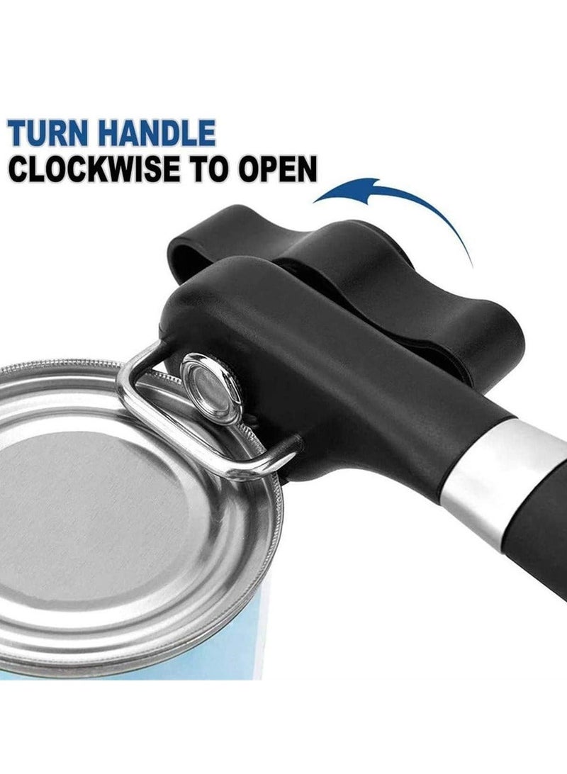 Y&D Can Opener Manual, Safe Cut With Smooth Edge, Hand with Ergonomic Grip and Larger Turning Knob, Stainless Steel Opener, Fruit Cans Utensils for Kitchen  - Image 3