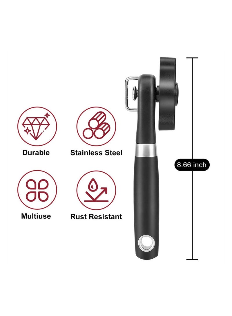 Y&D Can Opener Manual, Safe Cut With Smooth Edge, Hand with Ergonomic Grip and Larger Turning Knob, Stainless Steel Opener, Fruit Cans Utensils for Kitchen  - Image 2