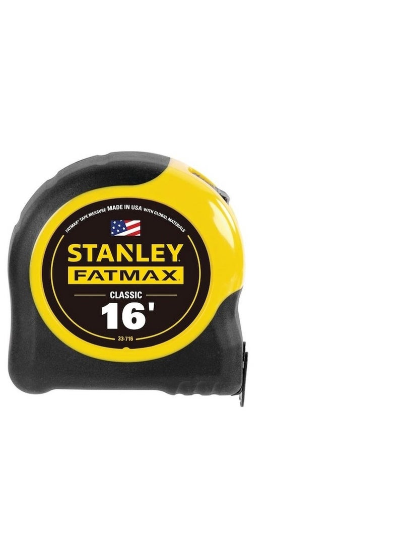 Stanley Fatmax Classic Compact Measuring Tape Yellow and Black 16ft x 1.25inch 33-716  - Image 1