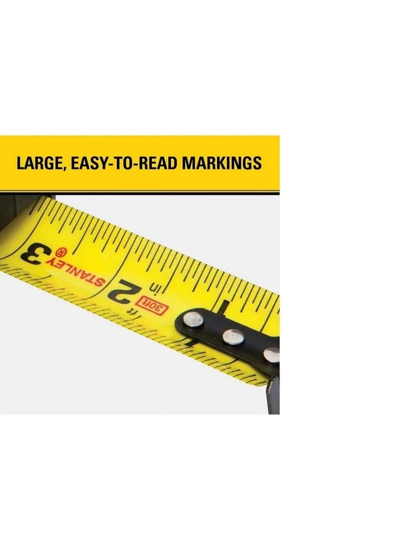 Stanley Fatmax Classic Compact Measuring Tape Yellow and Black 16ft x 1.25inch 33-716  - Image 3