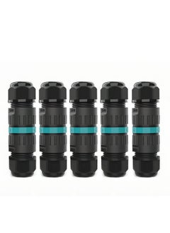 KASTWAVE IP68 Waterproof Junction Box M20 Outdoor Electrical Cable Connectors 2 Way 3 Pin for Quick Repair Extender Power Wire Cord Range 9~12mm (5 Pack)  - Image 1
