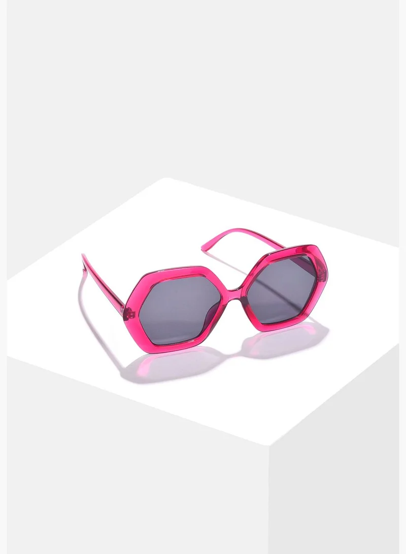 Haute Sauce Women Black Lens Pink Wayfarer Sunglasses