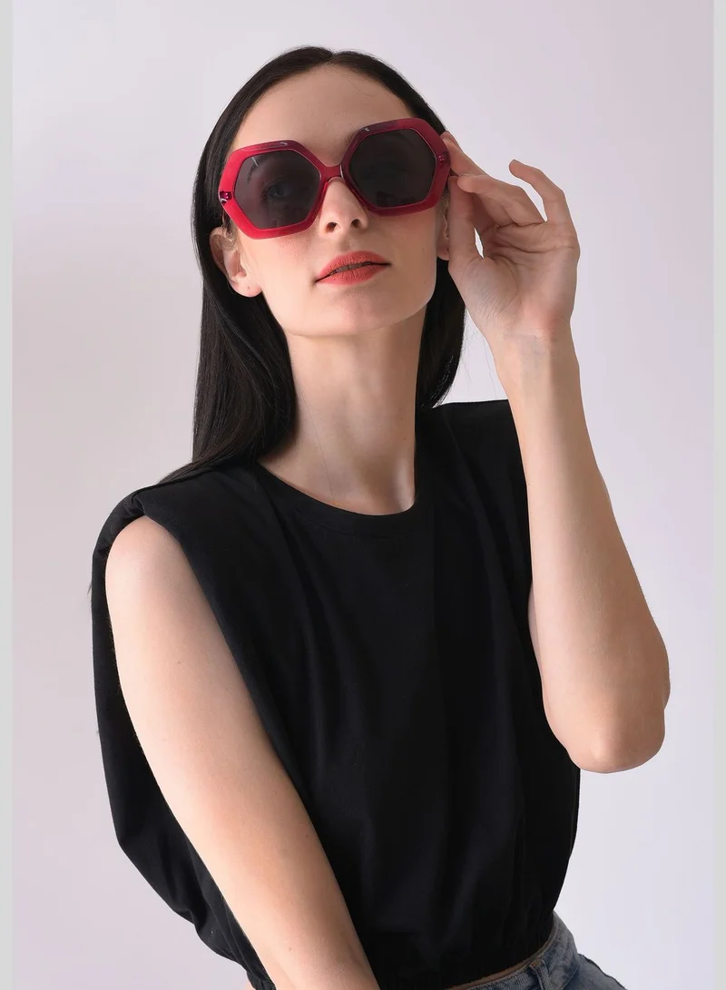 Haute Sauce Women Black Lens Pink Wayfarer Sunglasses
