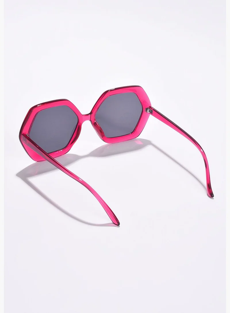 Haute Sauce Women Black Lens Pink Wayfarer Sunglasses