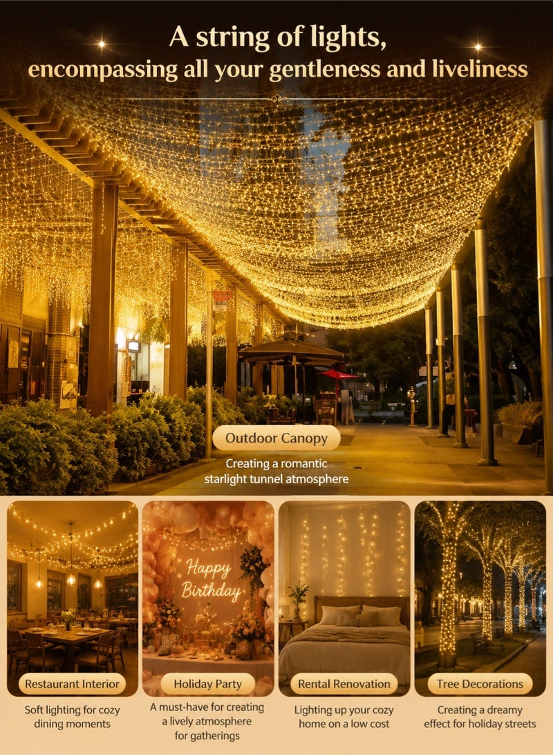 ووفيكسر سلسلة إضاءة LED بطول 3 أمتار (300 مصباح LED) - إضاءة زخرفية لرمضان، عيد الفطر، عيد الميلاد، والمناسبات الخاصة - Image 2