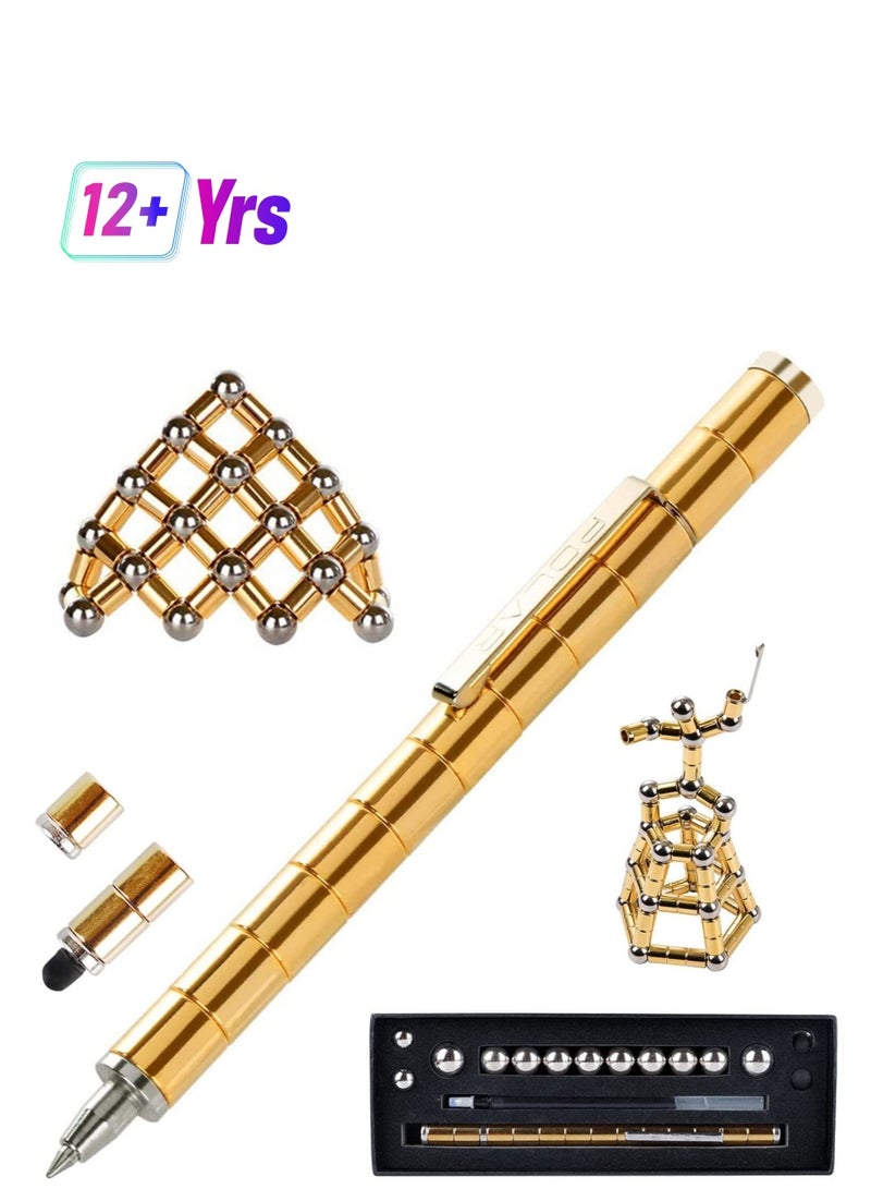 Fidget Pen Magnetic Pen Decompression Magnetic Pen Magnets DIY Toys Fidget Toys Magnetic Sculpture Building Blocks Desktop Sculpture Toys Stress Relief Gift for Adults or Kids  - Image 1