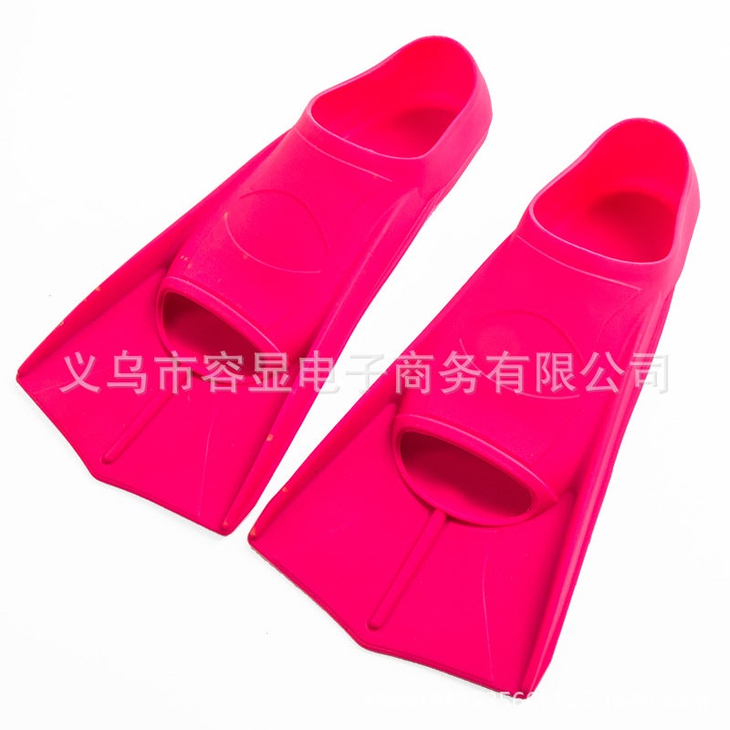 Generic Silicone Swim Fins Lightweight Diving Flippers Non-Slip Sole Blue/White Fins - Image 3