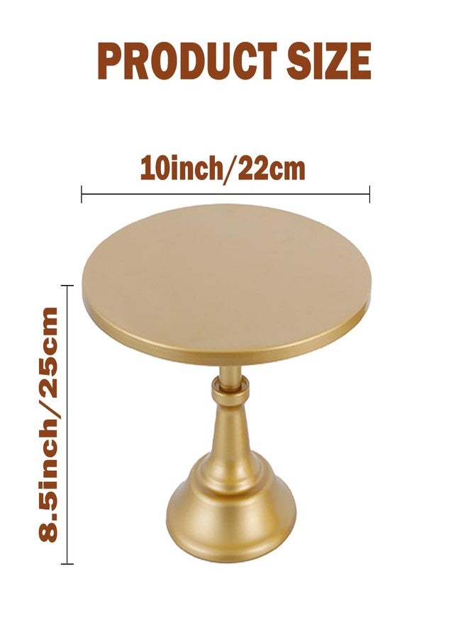 Odowalker 10 Inch Gold Cake Stand Dessert Display Table with Base Metal Dessert Stand, Cupcake Display Plate for Birthday, Wedding, Party Decorations - Image 3
