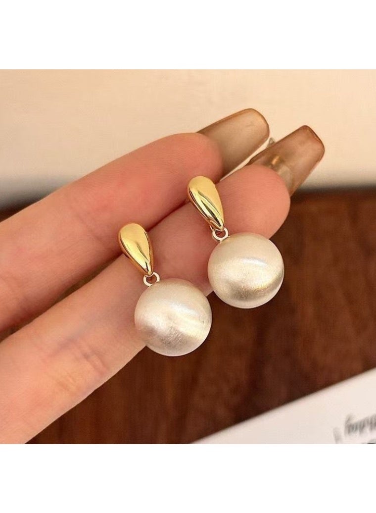 لاتين أقراط نسائية فضية أنيقة بتصميم إبرة، مصنوعة من المعدن المصقول عالي الجودة، أقراط مرصعة للنساء والفتيات - Image 3