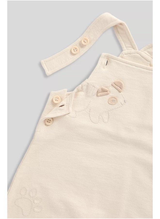 mothercare My First Bear Dungarees and Bodysuit Set  - Image 2