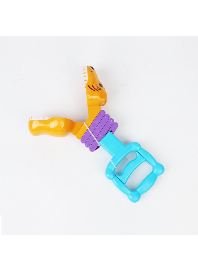 Children's Mechanical Arm Toy Clip Crab Claw Crocodile Pliers Short Crab Clip Telescopic Hand Pull Clip Animal Clip-Color:Telescopic Tiger Head Manipulator - Image 1