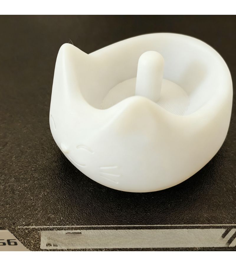 White 3D Printed Cat Themed Toothbrush Holder For Oral B Heads No Drill Bathroom Organizer Cute Design Practical Gift For Cat Owners - Image 5