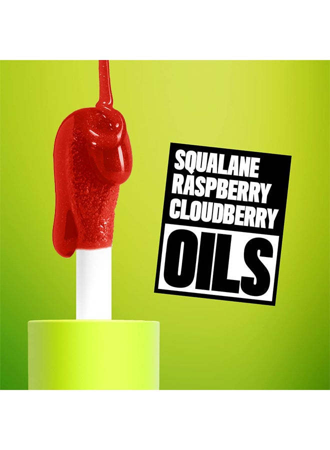 ماكس فاين زيت شفاه رأس فرشاة كبير ، فائق الترطيب والتغذية ، زيت توهج شفاه لامع ناعم ولامع ، ملمع شفاه ملون لامع ونباتي ، تركيبة غير لزجة - Image 3