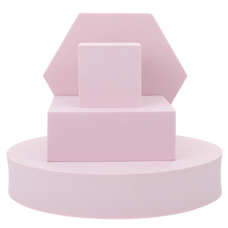 Geometric Photo Props Set 4pc Light Pink Cube 5x5x5cm for Food Jewelry - Image 2
