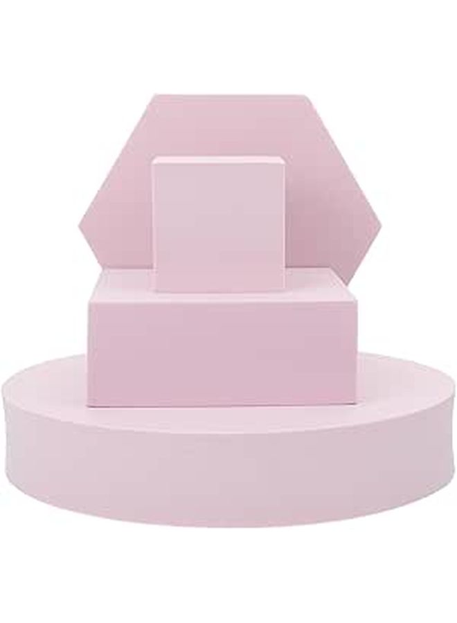 Geometric Photo Props Set 4pc Light Pink Cube 5x5x5cm for Food Jewelry - Image 1
