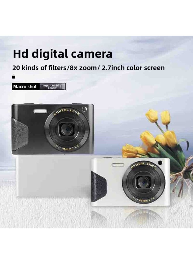 Generic 4K Digital Camera 48.0million Pixel Retro Macro Beauty Filter Camera Portable Travel Photo Video-Body Color:4800W (black) Standard + OTG Card Reader Wiping Cloth  - Image 2
