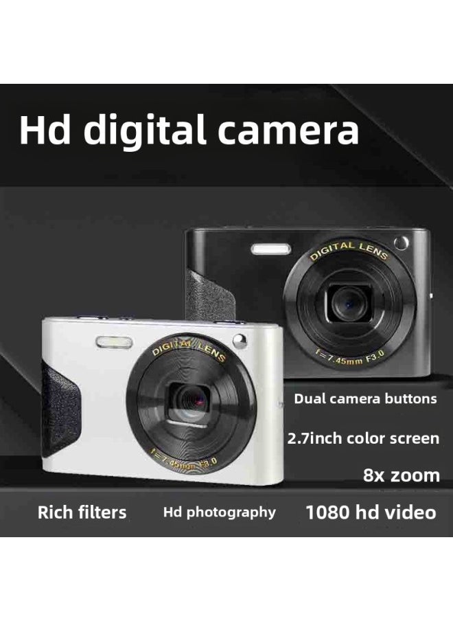 Generic 4K Digital Camera 48.0million Pixel Retro Macro Beauty Filter Camera Portable Travel Photo Video-Body Color:4800W (black) Standard + OTG Card Reader Wiping Cloth  - Image 5