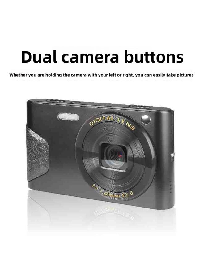 Generic 4K Digital Camera 48.0million Pixel Retro Macro Beauty Filter Camera Portable Travel Photo Video-Body Color:4800W (black) Standard + OTG Card Reader Wiping Cloth  - Image 4