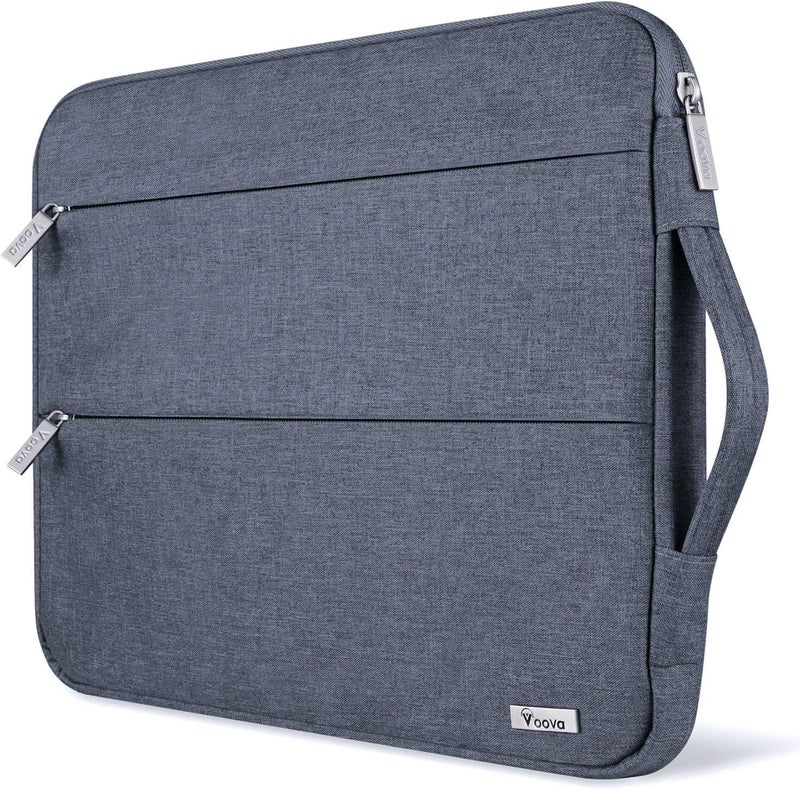 Voova 13 13.6 Inch Laptop Sleeve Case Compatible with MacBook Air 13 M1/M2/M3/M4 2020-2025, MacBook Pro 13/14, IPad Air/Pro 13, Waterproof Slim Computer Bag Cover with Handle, Dark Grey - Image 1