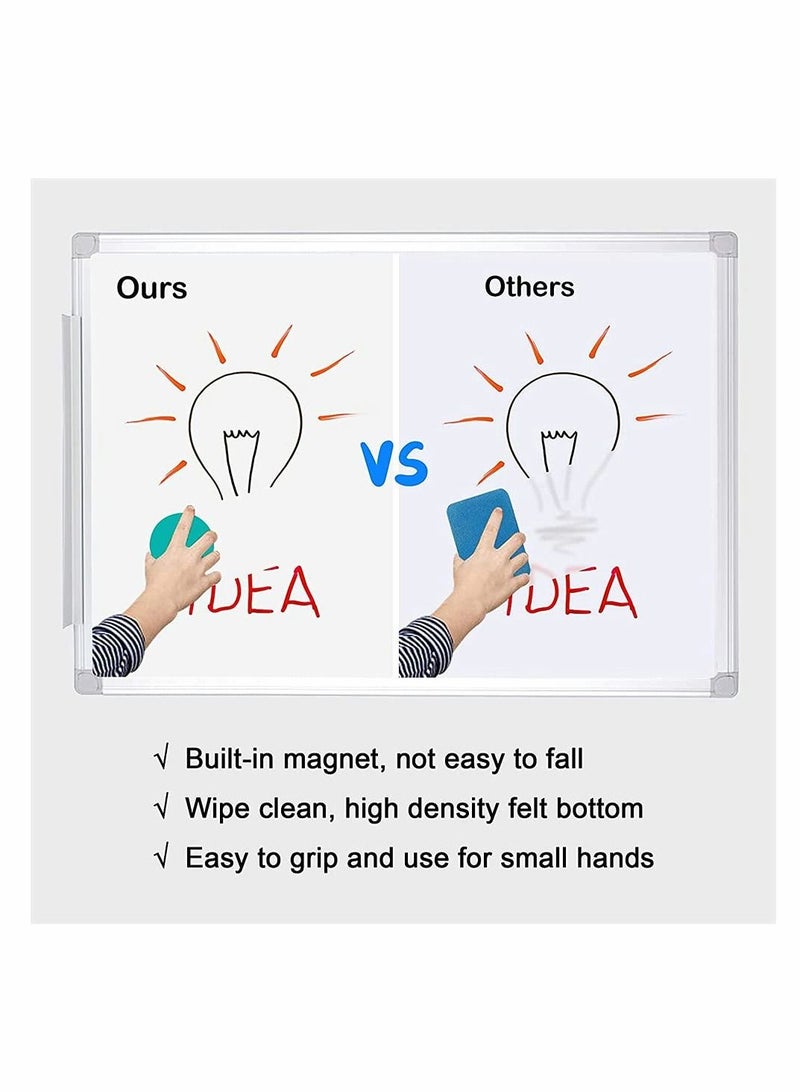 KASTWAVE Round Whiteboard Eraser, Magnetic Whiteboard Dry Erase Erasers, Chalkboard Cleaner Wiper for Kids and Classroom Teacher Supplies, Home and Office (48 Pack, Blue, Red, Green, Yellow) - Image 4