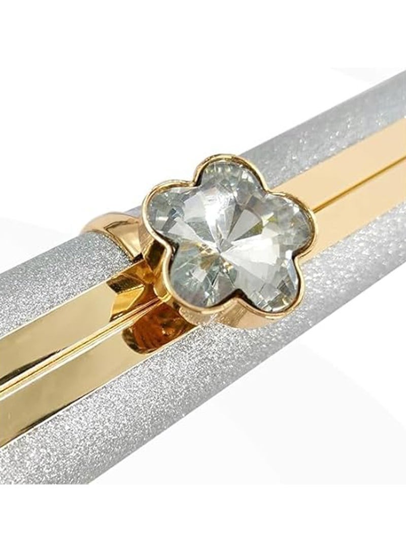 Captaintech Bag, Ladies Evening Bag with Backpack Chain, Elegant Envelope Bag for Wedding Party Banquets (Silver） - Image 3