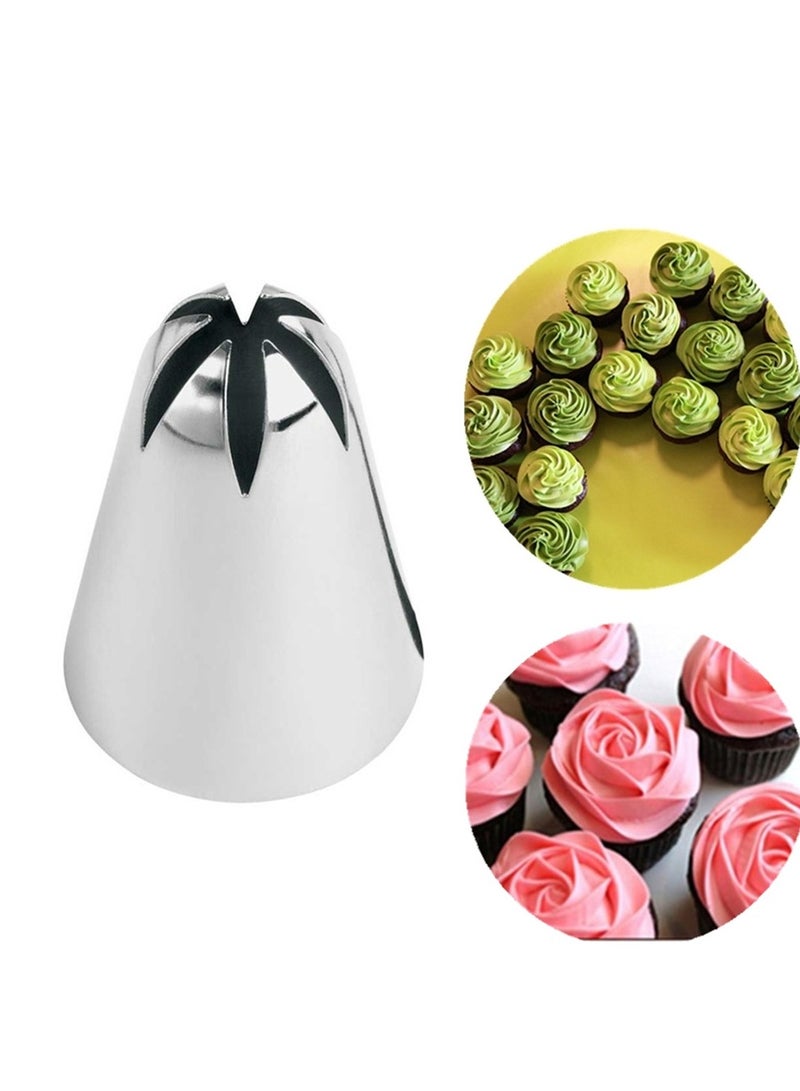 إم آر إف 3PCS 1B التابير كبير 6 الأسنان 304 الفولاذ المقاوم للصدأ تركيب الفم البسكويت كريم البثق كعكة الخبز أداة - سهلة الاستخدام ودائم - Image 1