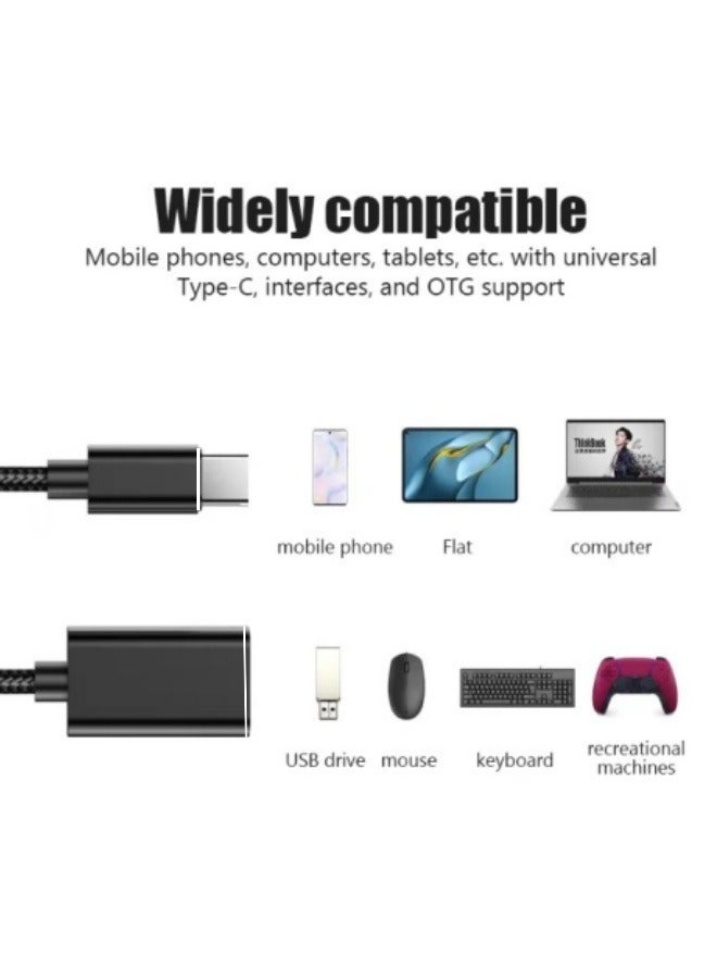 الصفحة الرئيسية محول من USB C إلى USB 3.0 [2 عبوة]، كابل من ذكر C إلى أنثى OTG من النوع C لـ Thunderbolt3 متوافق مع MacBook Pro/Air، وiPhone 15 Pro/15 Plus/15، وSamsung Galaxy S23/S22/S21 - Image 2