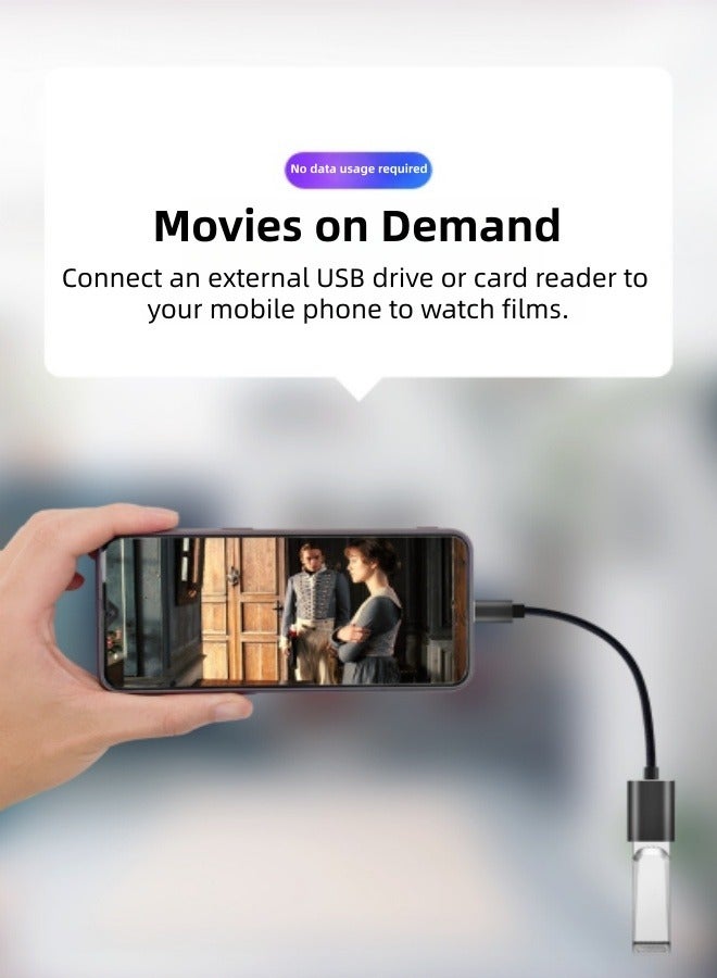 الصفحة الرئيسية محول من USB C إلى USB 3.0 [2 عبوة]، كابل من ذكر C إلى أنثى OTG من النوع C لـ Thunderbolt3 متوافق مع MacBook Pro/Air، وiPhone 15 Pro/15 Plus/15، وSamsung Galaxy S23/S22/S21 - Image 4
