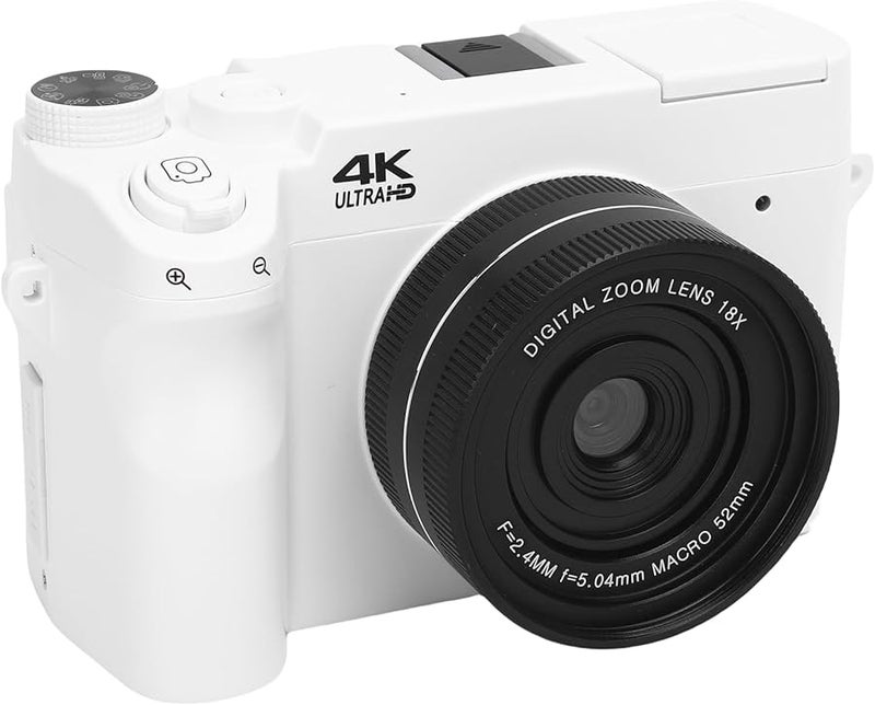 Dpofirs 4K 75MP كاميرا رقمية تكبير 18X واي فاي فلاش شاشة LCD 3 إنش أبيض - Image 1