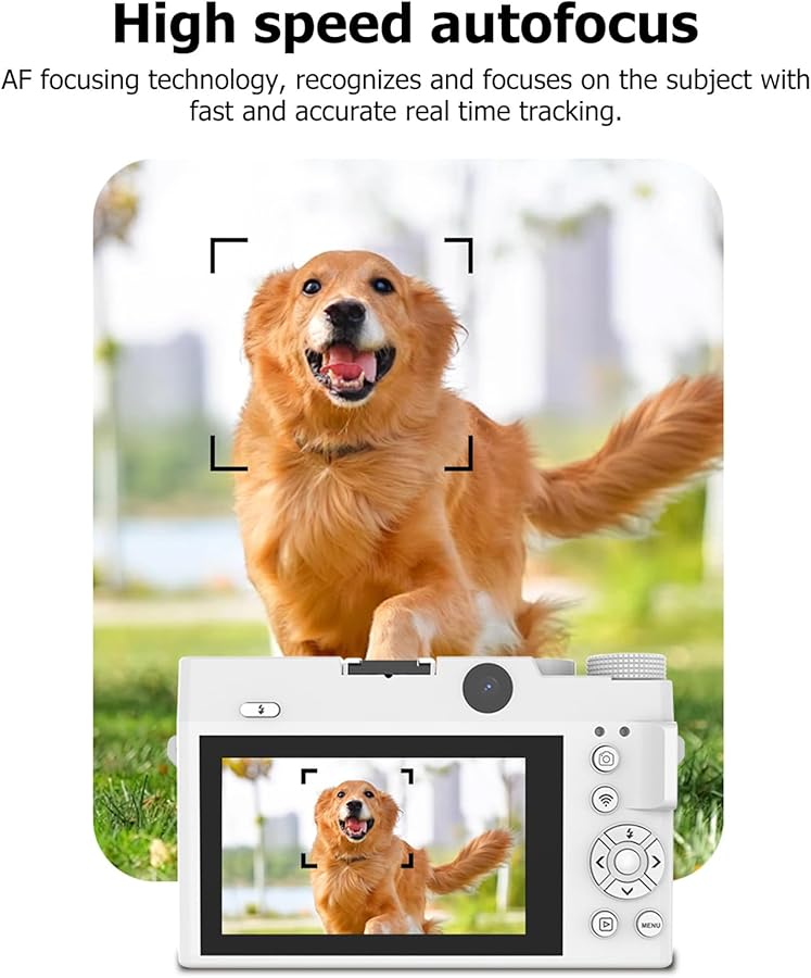 Dpofirs 4K 75MP كاميرا رقمية تكبير 18X واي فاي فلاش شاشة LCD 3 إنش أبيض - Image 5