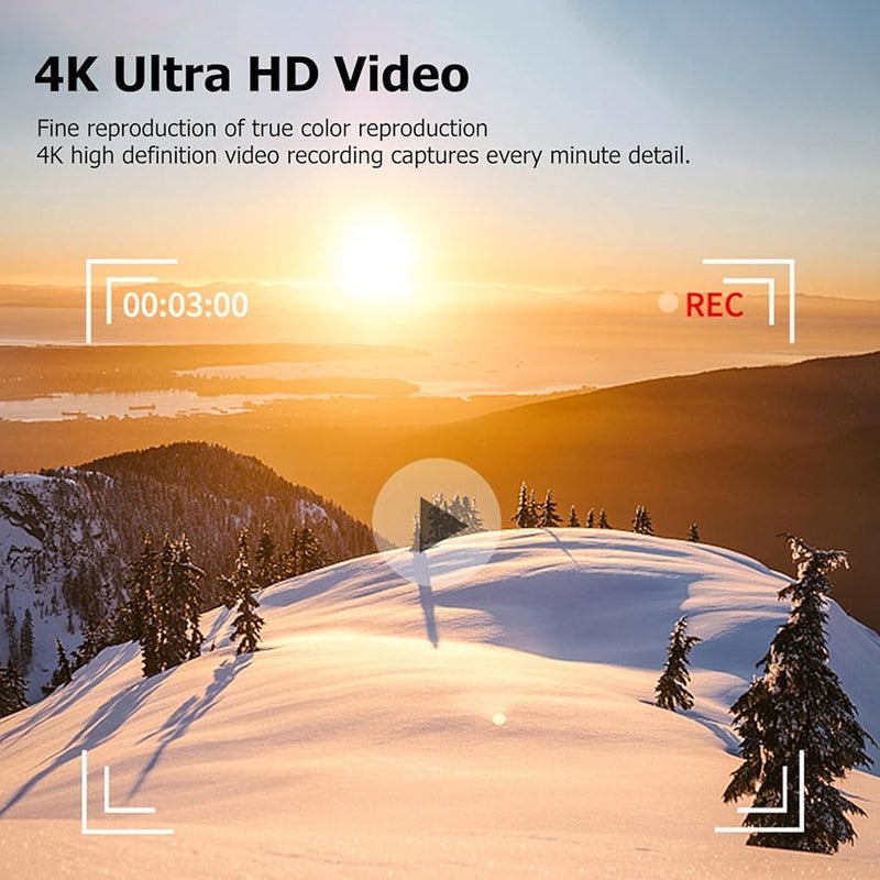 Dpofirs 4K 75MP كاميرا رقمية تكبير 18X واي فاي فلاش شاشة LCD 3 إنش أبيض - Image 4