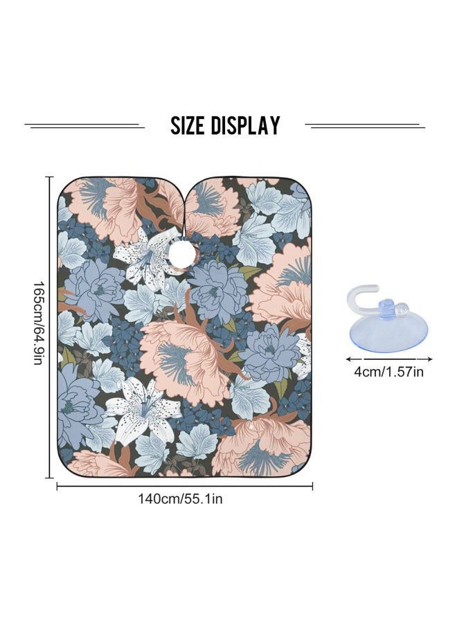 ALAZA Colorful Flowers Barber Cape for Men Women, Waterproof Haircut Apron Beard Shaving Bib Hair Cutting Cloth 55 x 65 Inch - Image 3