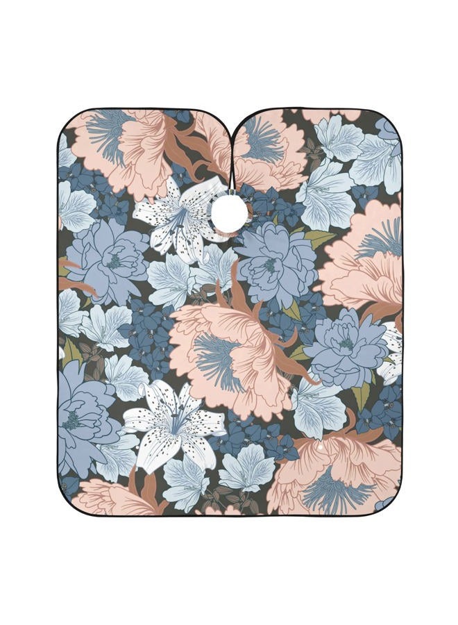 ALAZA Colorful Flowers Barber Cape for Men Women, Waterproof Haircut Apron Beard Shaving Bib Hair Cutting Cloth 55 x 65 Inch - Image 1