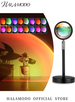 HALAMODO Sunset Lamp Night Light 16 Colors & 4 Modes Sunset Projection Lamp with Remote Color Changing Rainbow Sunlight Lamp Romantic Visual Led Light Projector for Photography & Party & Home & Bedroom Decor  - Image 2