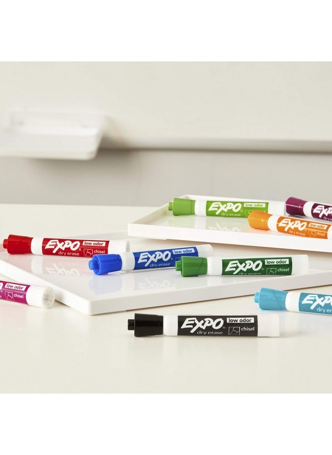 Low Odor Dry Erase Markers, Chisel Tip, Assorted Fashion Colors, 36 Count For Classroom, Office & Home Use