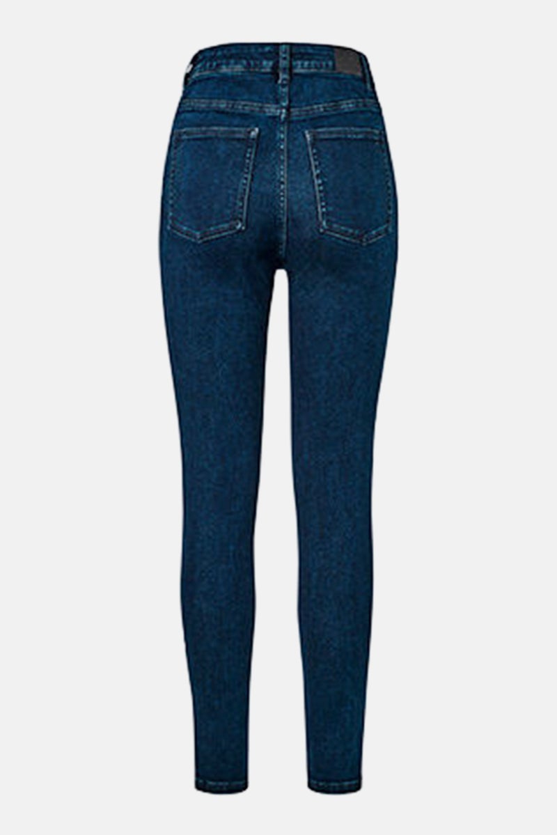 Tchibo Women Skinny Fit Stretchable Ankle Length Jeans, Navy - Image 3