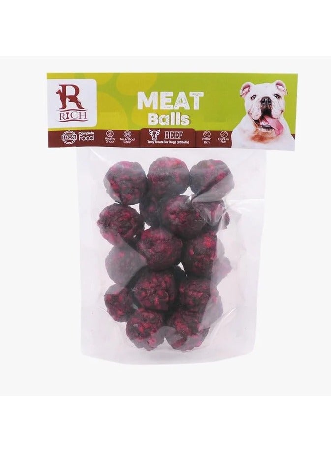 ريتش كرات لحم غنية للكلاب - ٨ قطع | مكافآت مغذية ولذيذة وغنية بالبروتين للكلاب | مثالية للمكافأة والتدريب