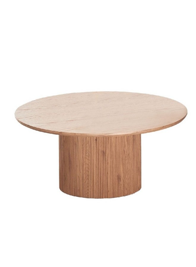Micasa Elegant and Modern Design Round Coffee Table Oak 45 x 100 x 100 cm AD-CT0607K - Image 1