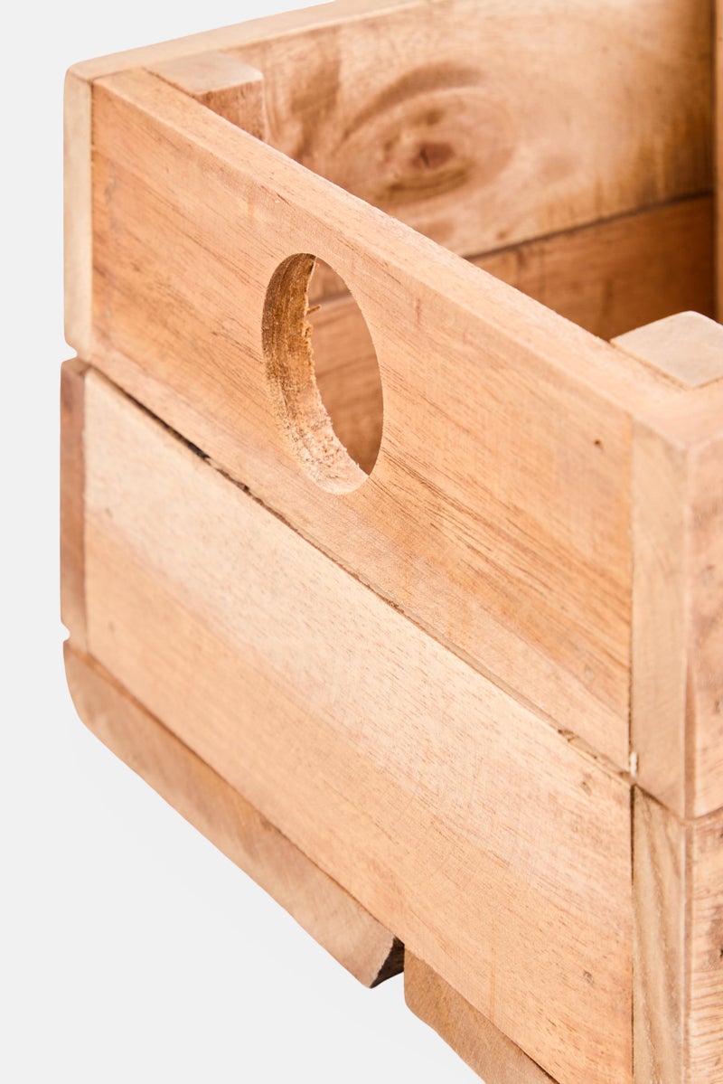 Muy Mucho Mahohany Wooden Storage Box, Natural - Image 3