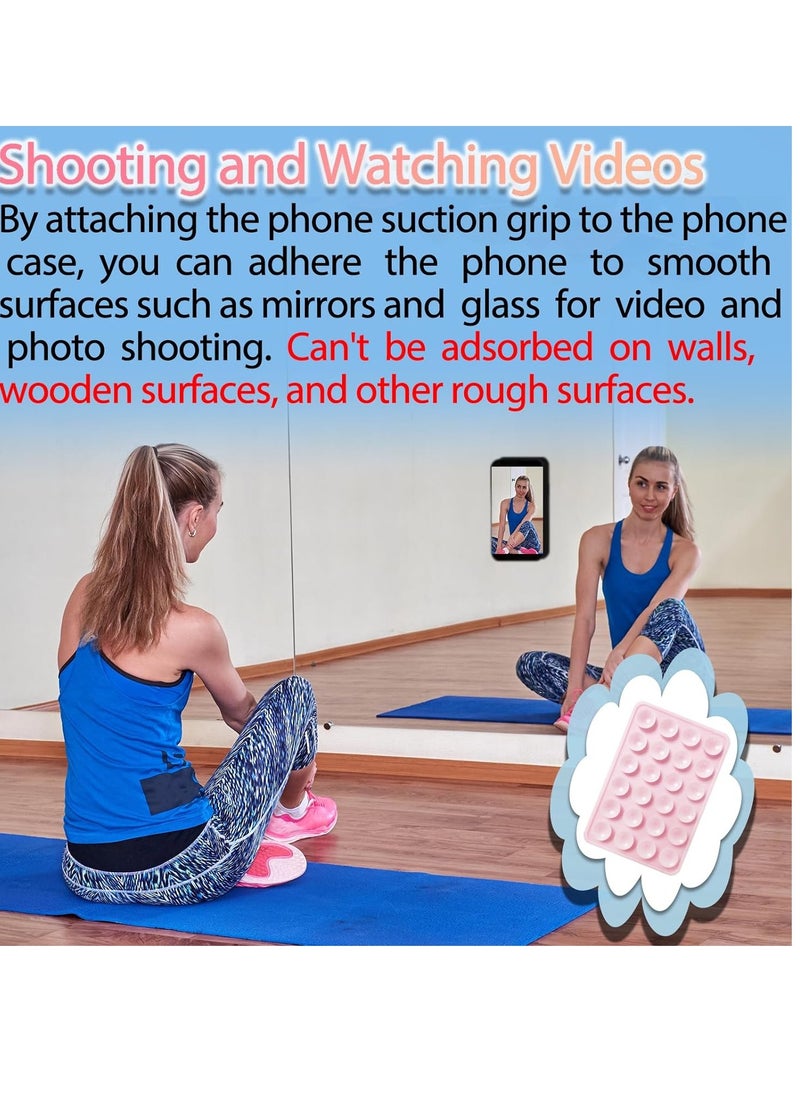 General 2PCS Silicone Suction Phone Case Mount,Non Slip Suction Cup Phone Mount,Hands-Free Phone Accessories Holder for Selfies and Videos,Silicon Adhesive Phone Stand Sticky for Cell Phone  - Image 3
