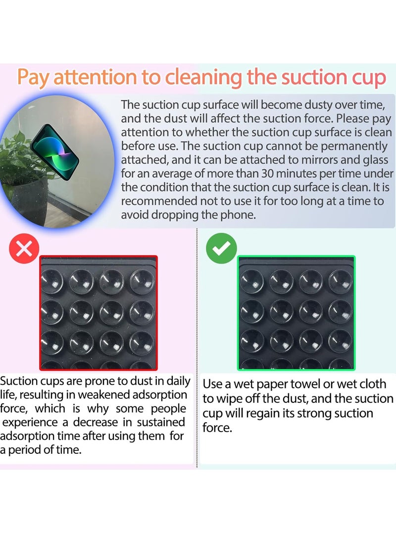 General 2PCS Silicone Suction Phone Case Mount,Non Slip Suction Cup Phone Mount,Hands-Free Phone Accessories Holder for Selfies and Videos,Silicon Adhesive Phone Stand Sticky for Cell Phone  - Image 5