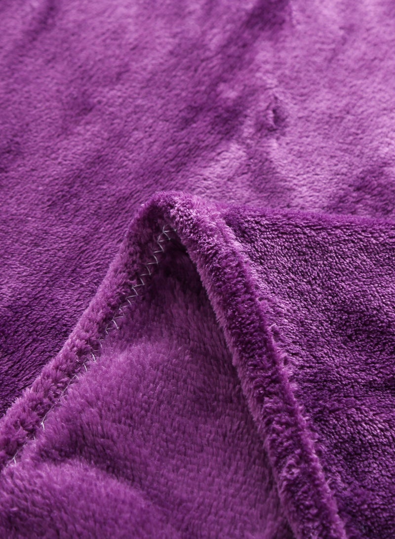 Solid Color Cloud Sable Blanket Office Nap Blanket Air Conditioned Roof Blanket Flannel Blanket Purple 50X70CM 70X100CM 100X150CM 120X200CM 150X200CM 180X200CM 200X230CM - Image 3