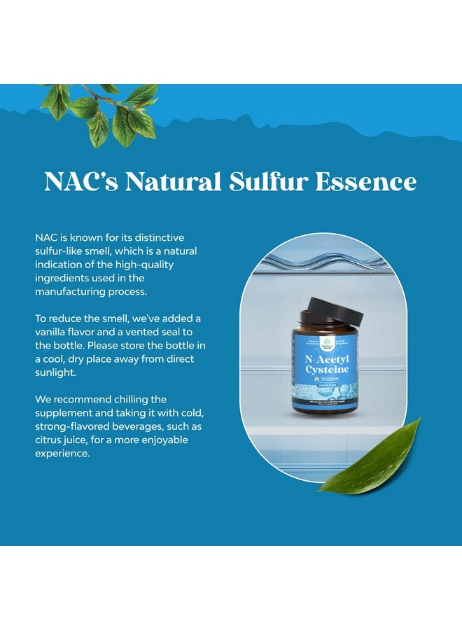 Natures Craft NAC Supplement N-Acetyl Cysteine 600mg - Potent Vegan High Absorption NAC 600mg Capsules Glutathione Precursor for Liver Cleanse Detox & Repair plus Lung Health and Immunity Support (180ct) - Image 2