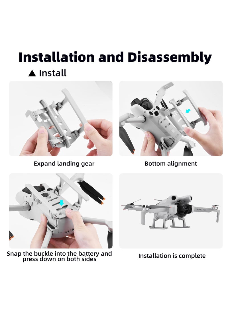 Excefore Mini 4 pro RC الهبوط الساق طوي ارتفاع موسع حامي حامل ل Dji Mini 4 pro ملحقات الطائرة بدون طيار  - Image 5