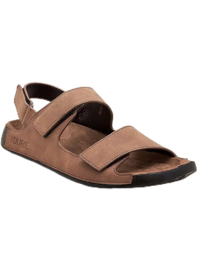 نديور صندل رجالي من NDURE بدون أربطة - شباشب رجالية مريحة وناعمة وخفيفة للارتداء في الهواء الطلق، بنعل PU متين، جلد صناعي، صندل تقليدي - Image 1