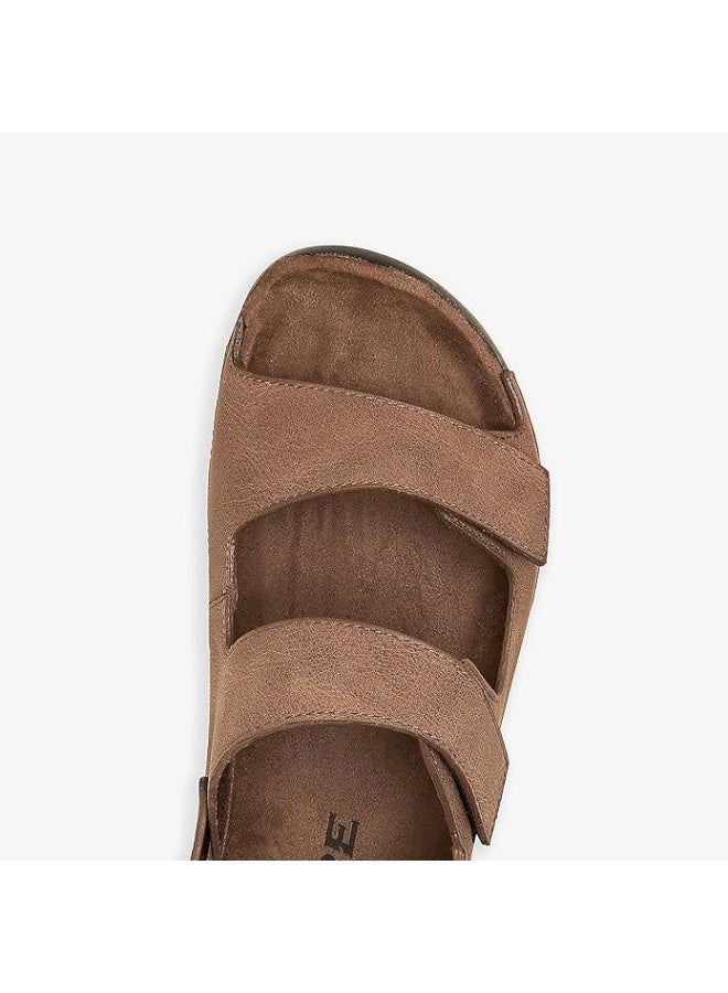 NDURE Men's Slip-On Sandal- Men's Comfortable Soft Lightweight Outdoor Slippers, Durable PU Sole, Man Made Leather, Traditional Sandals - Image 3