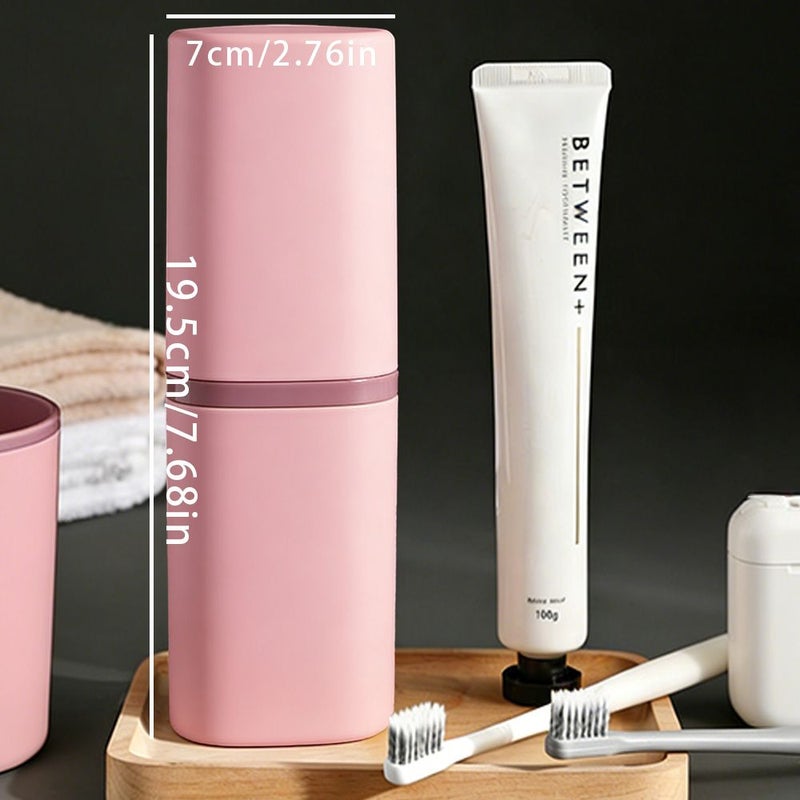 Pink Travel Toiletry Organizer Box Durable PP Drop Resistant With Detachable Cup - Image 4