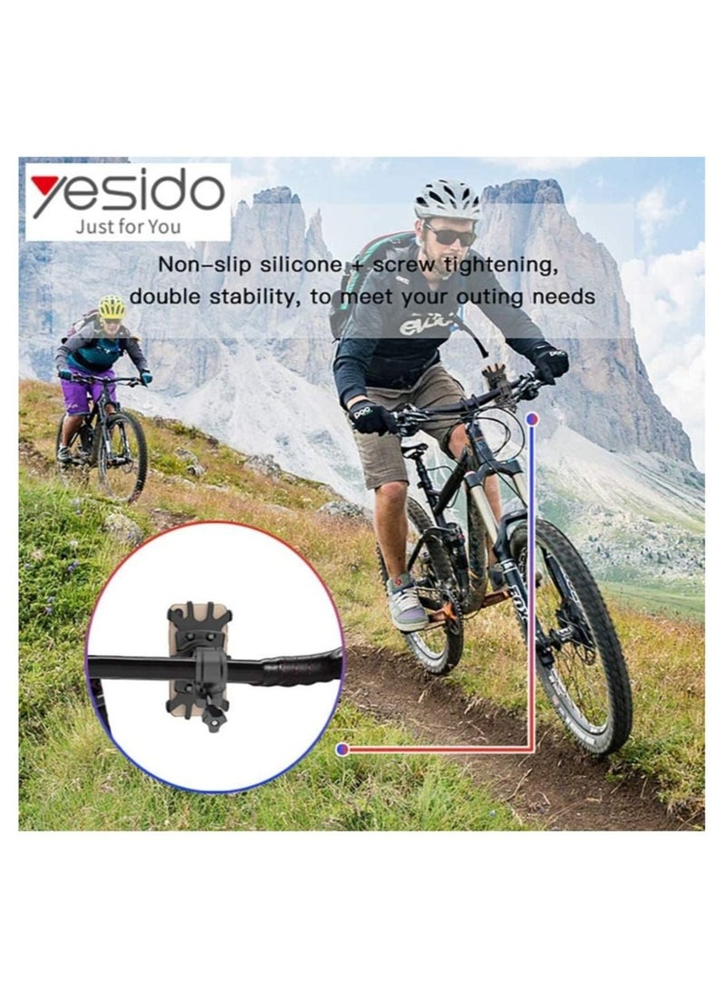 Yesido C66 Bike Bicycle Motorcycle Mobile Phone Holder Mount Universal 360 Degree Adjustable Rotation Compatible with smart phones. - Image 5